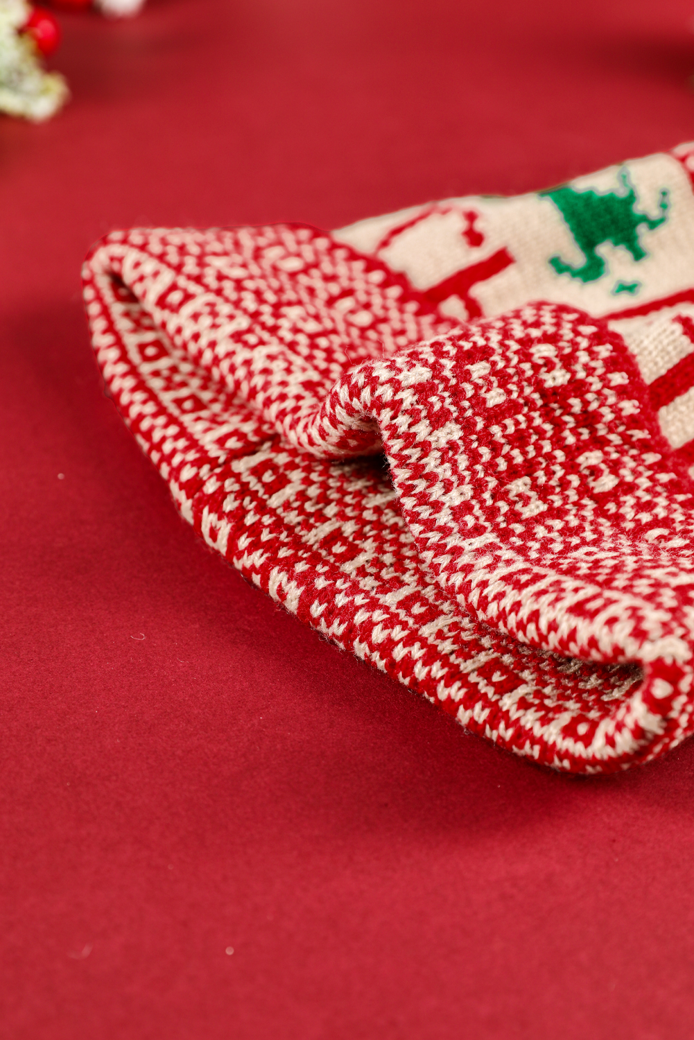 Fiery Red MERRY CHRISTMAS Winter Beanie Hat - loveforevers