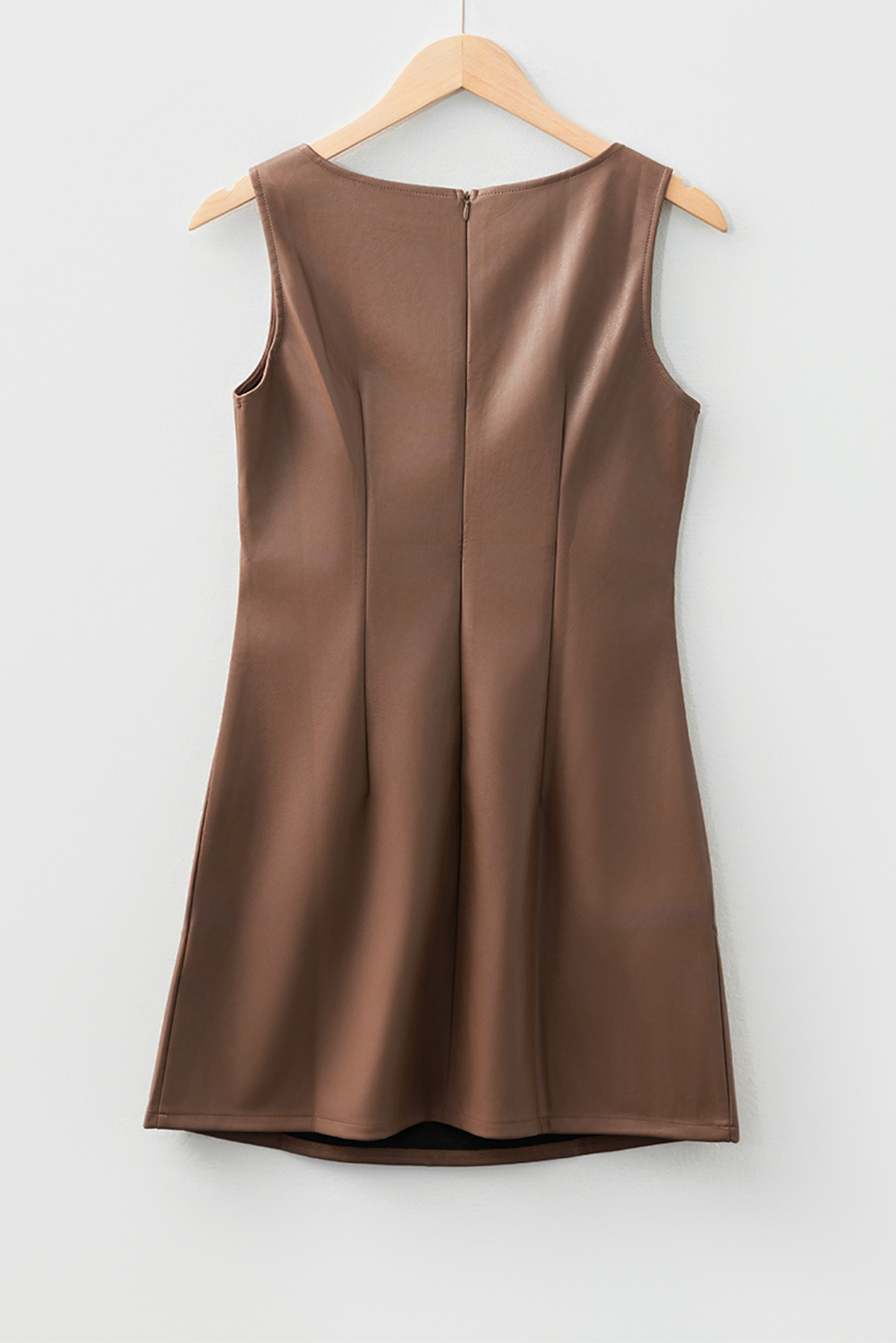Wild Ginger  Vegan Leather Sleeveless Mini Dress - loveforevers