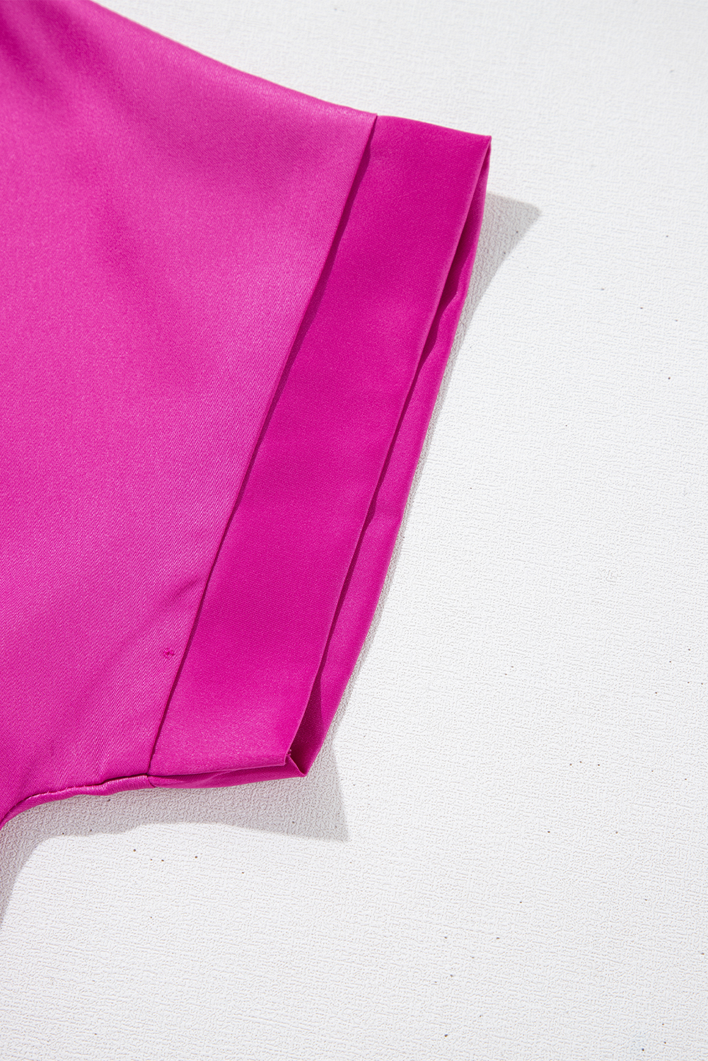 Bright Pink Silky V Neck Dolman Blouse - loveforevers