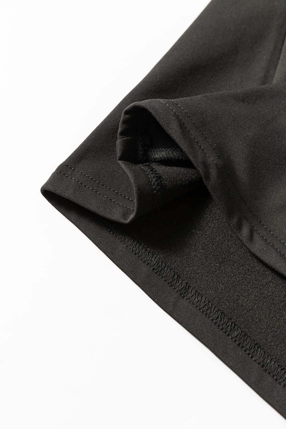 Black Solid Scoop Neck Slim Fit Thermal Top - loveforevers