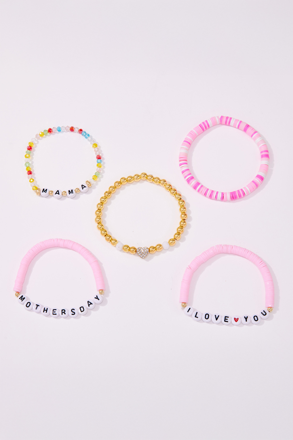 Bonbon Mothers Day Slogan Beaded Multi Layer Bracelet - loveforevers