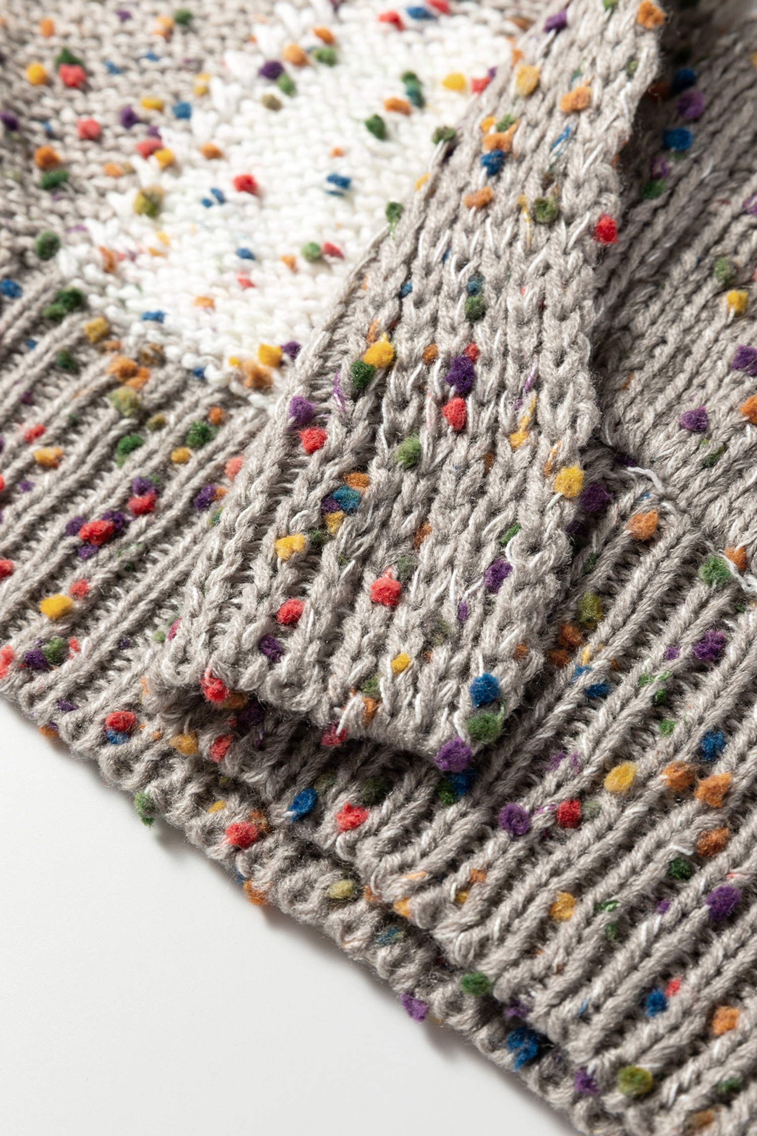 Brown Confetti Dot Checkered Print Open Cardigan with Pockets - loveforevers