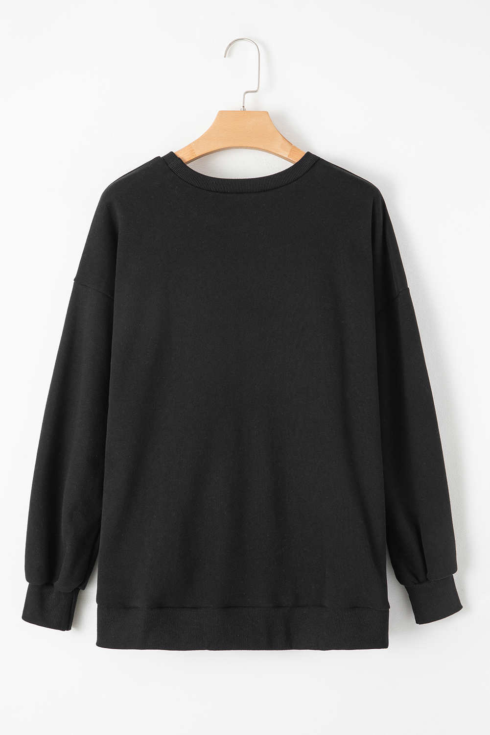 Grass Green Solid Fleece Lined Drop Shoulder High Low Sweatshirt - loveforevers