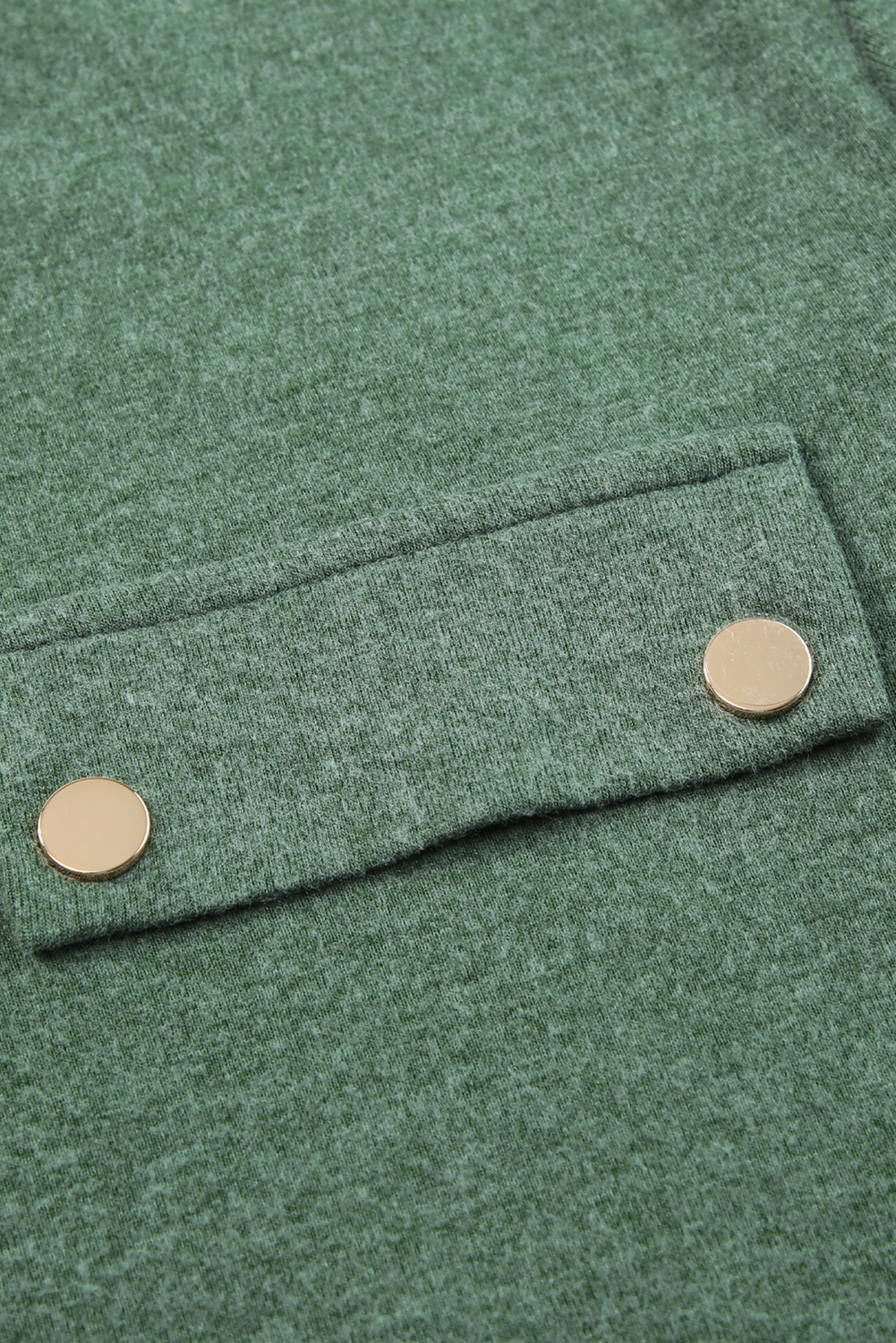 Mist Green Long Sleeve Snap Button Henley Top - loveforevers
