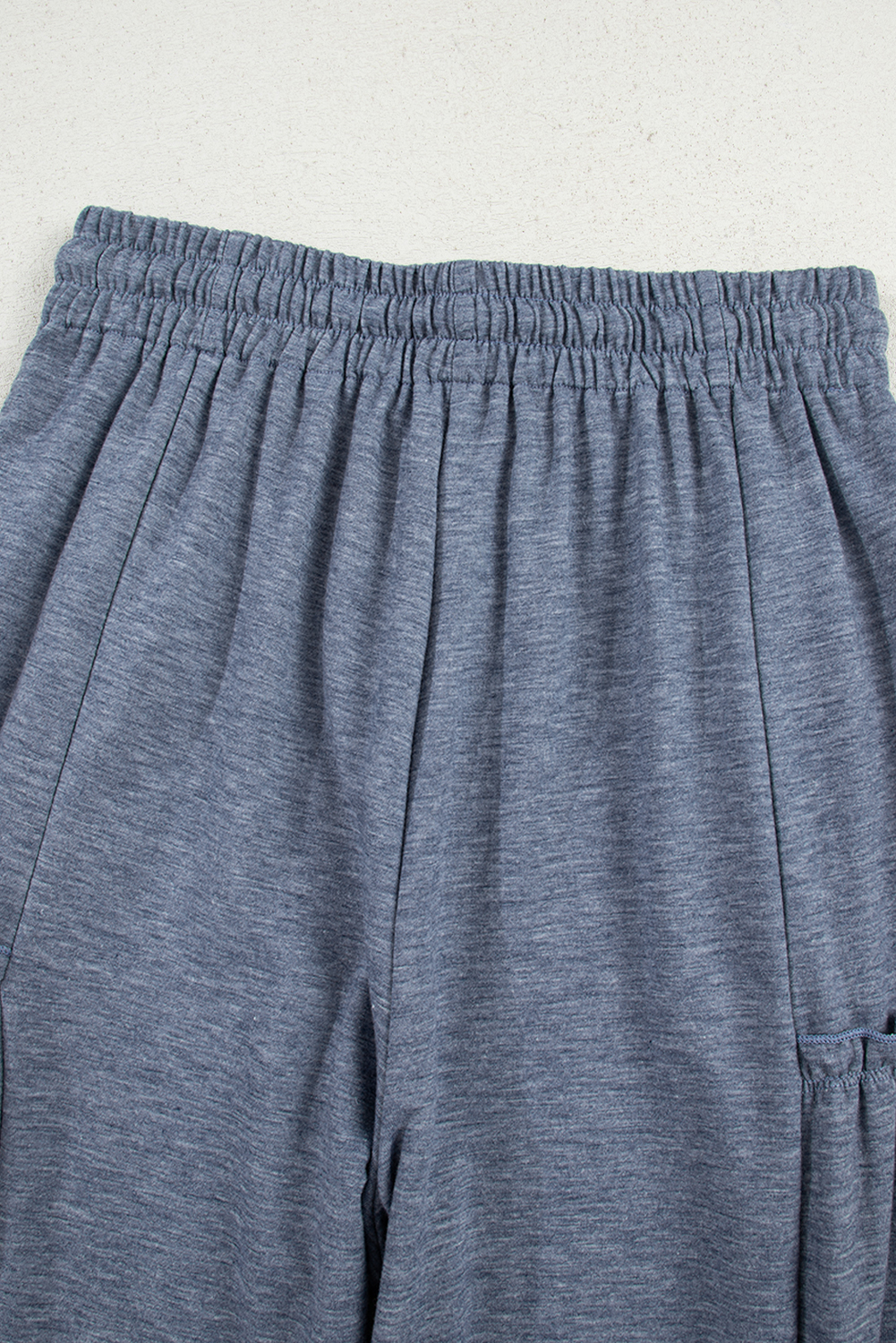 Frilled Detail Wide Leg Drawstring Elastic Waistband Pants - loveforevers