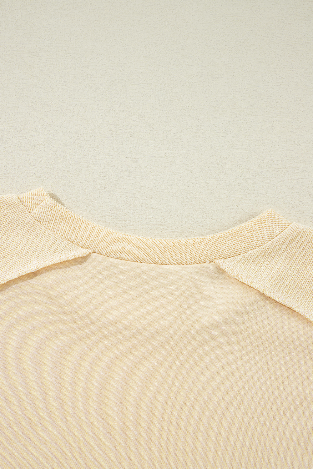 Beige Splicing Round Neck Pullover Sweatshirt - loveforevers