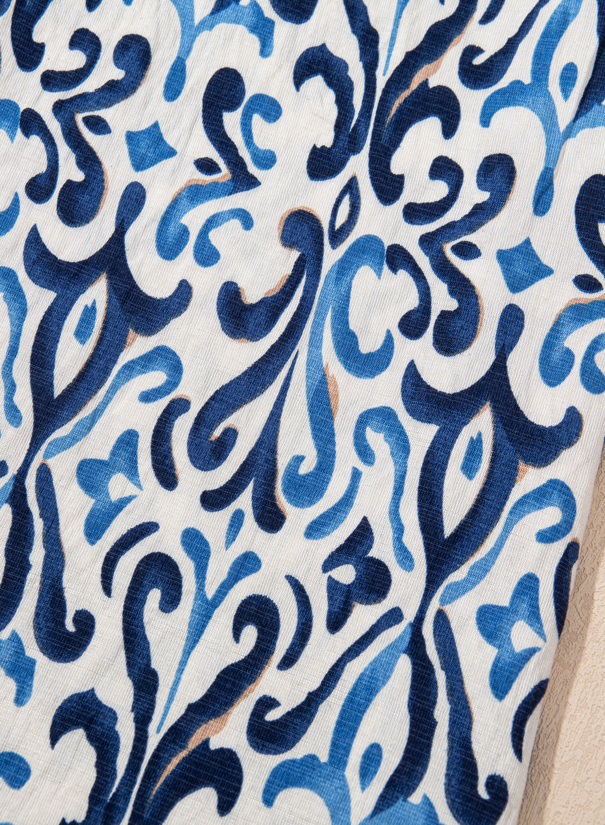 Sky Blue Boho Print Smocked High Waist Maxi Dress - loveforevers