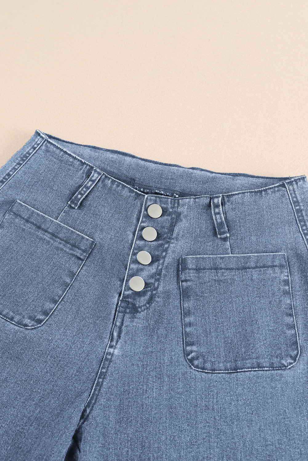 Sky Blue High Waist Cropped Wide Leg Jeans - loveforevers