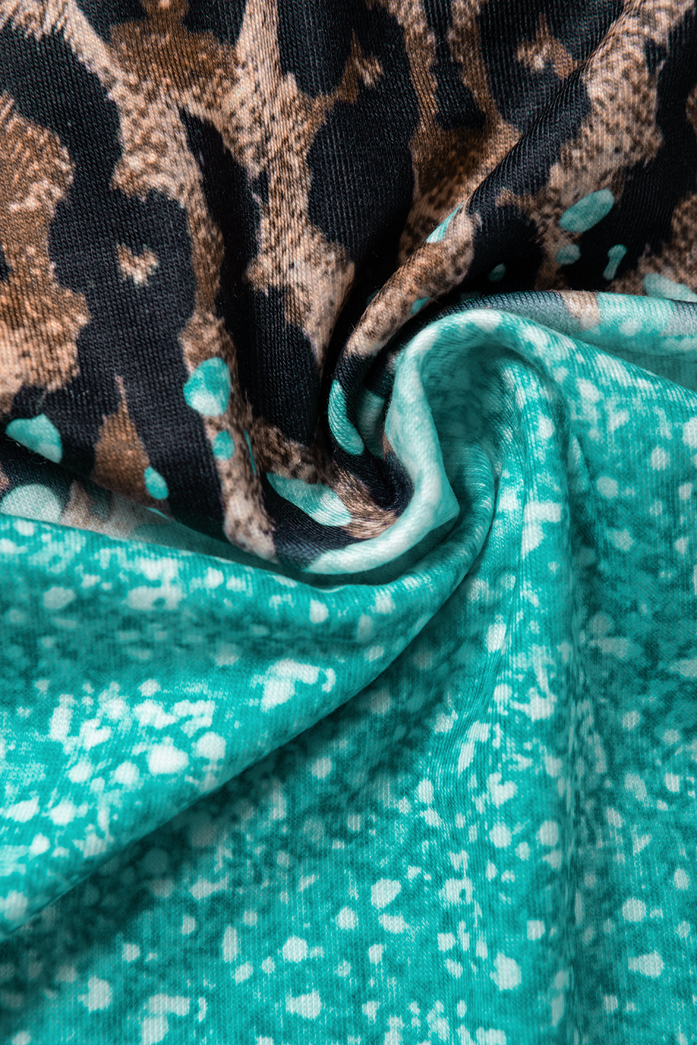 Light Blue Bleached Leopard Tie-dye Print Tank Top - loveforevers