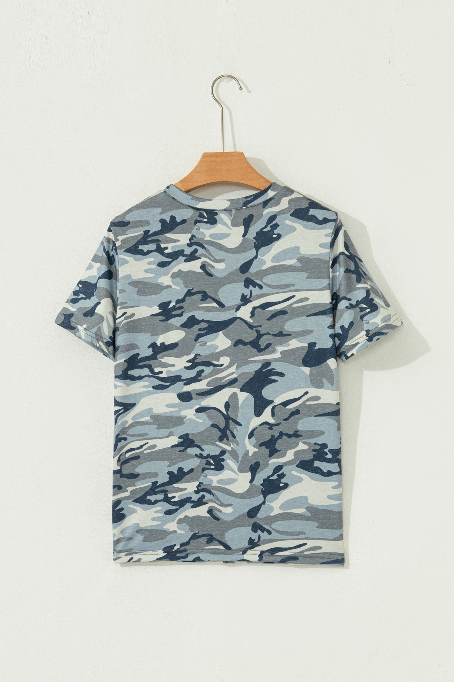 Green Camouflage Print Crew Neck T Shirt - loveforevers