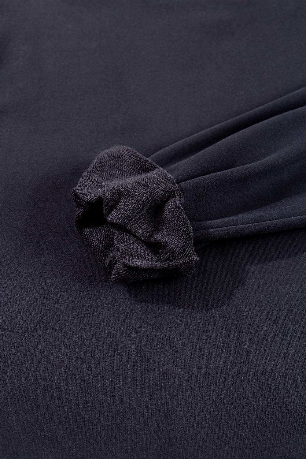 Navy Blue Plain Drop Shoulder Crewneck Pullover Sweatshirt - loveforevers