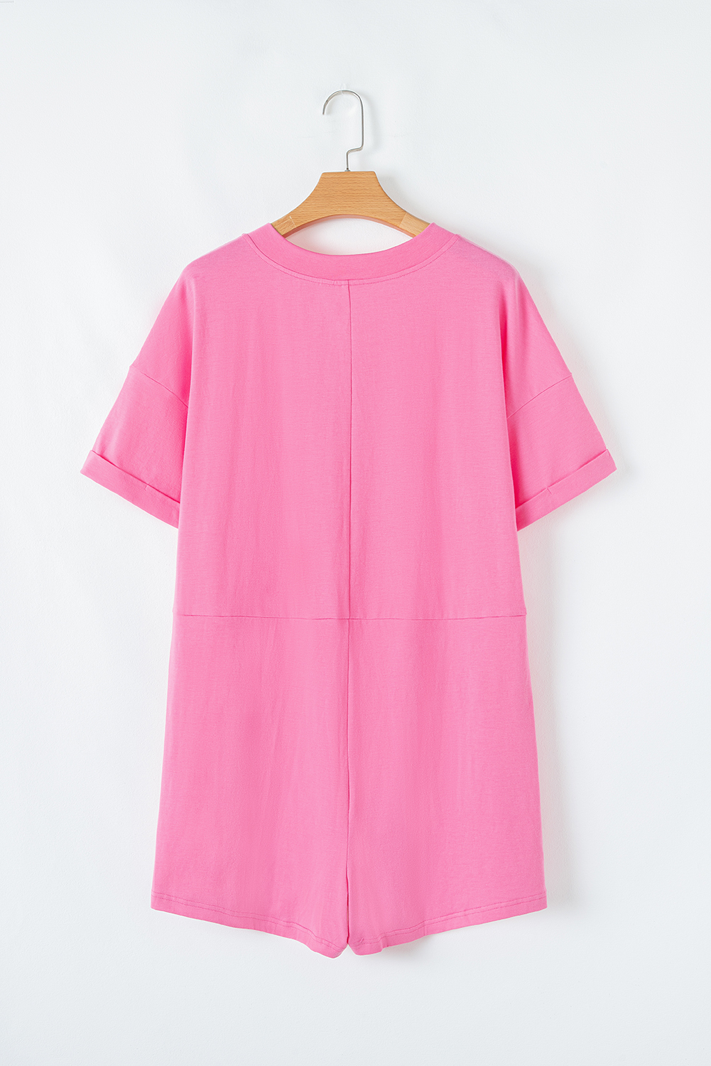 Bonbon Loose Half Sleeve V Neck Knit Romper - loveforevers