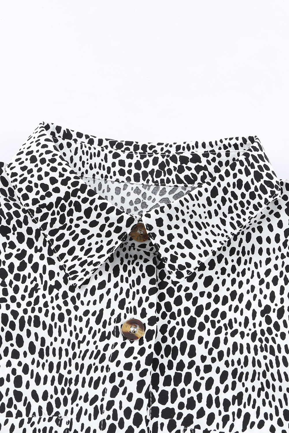 Long Sleeve Leopard Animal Print Shirt Dress - loveforevers