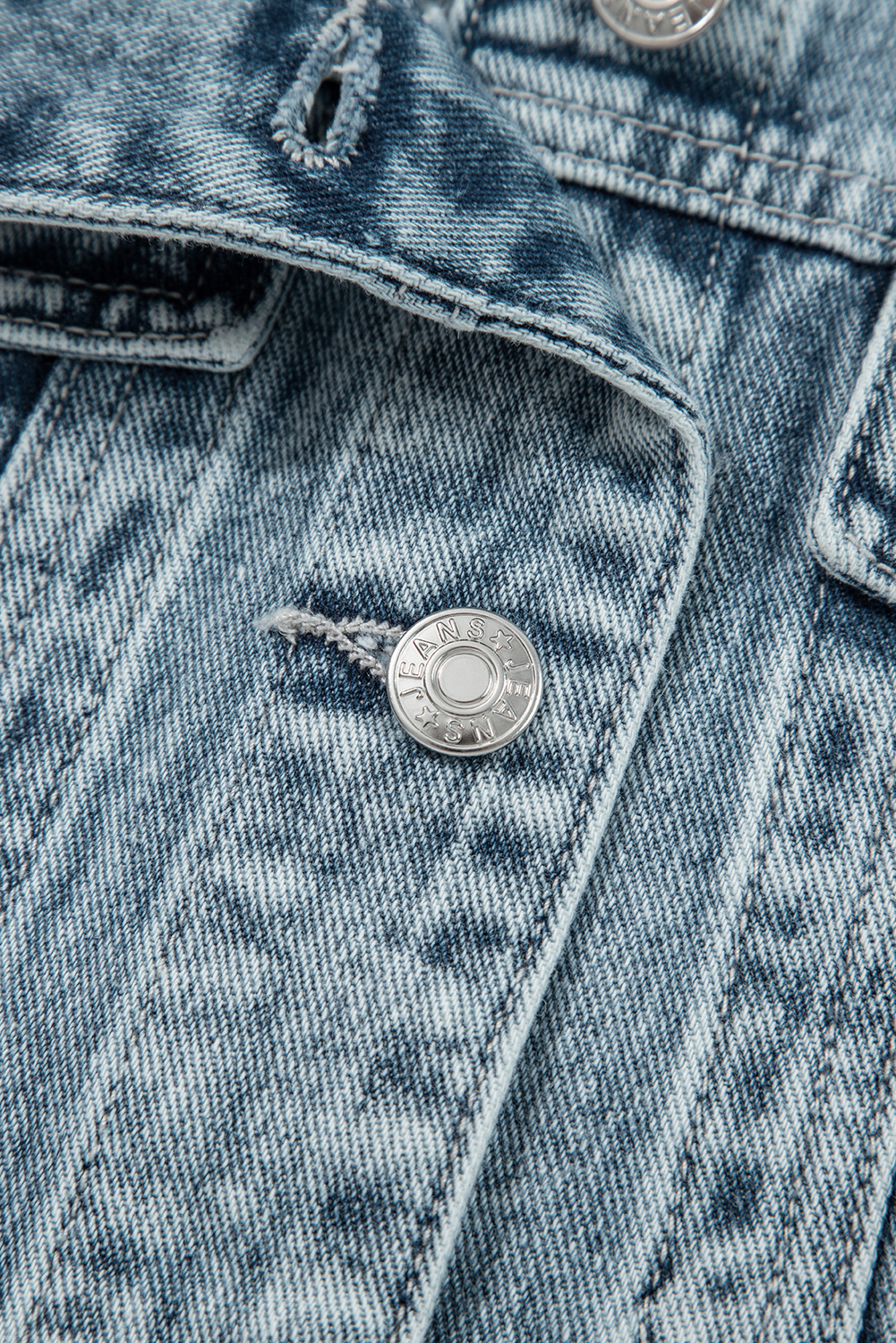 Myosotis Button Flap Pocket Frayed Detail Denim Vest - loveforevers