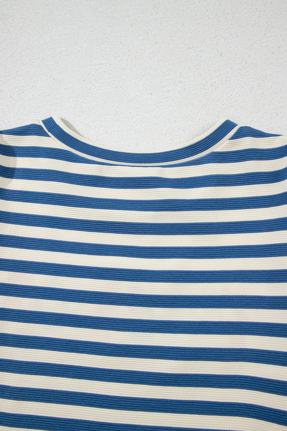 Blue Stripe America Cursive Graphic Puff Sleeve T-shirt - loveforevers