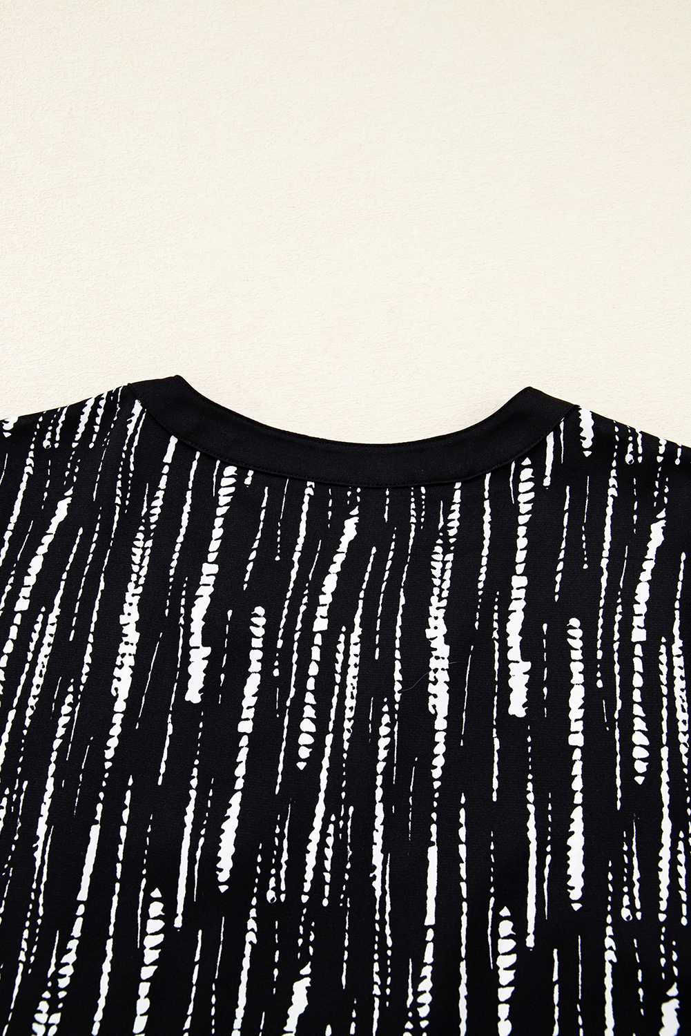 White Abstract Printed V Neck Fall Blouse - loveforevers