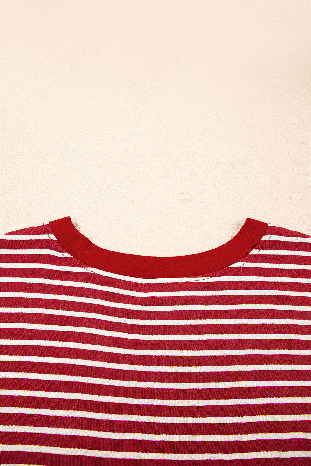 Red Stripe Chest Pocket Patch Round Neck Tank Top - loveforevers