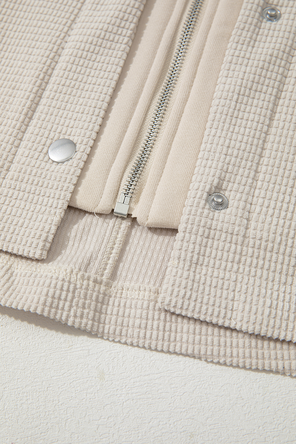 Sail Blue 2 in 1 Thermal Knit Textured Hooded Jacket - loveforevers