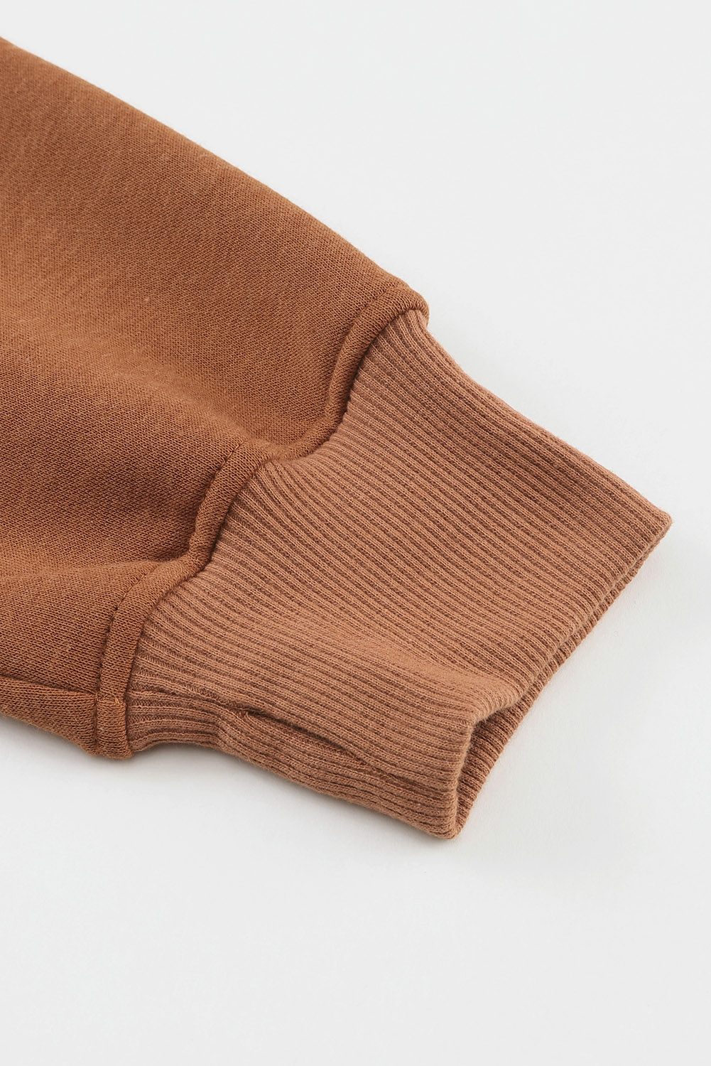 Brown Quarter Zip Kangaroo Pocket Hoodie - loveforevers