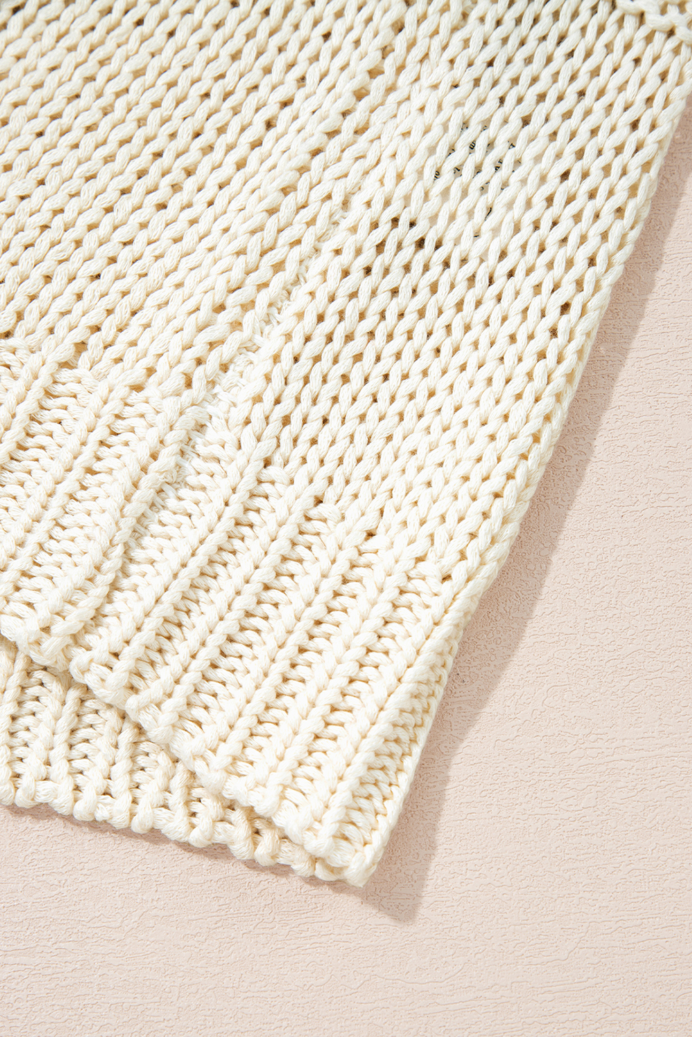 Parchment Contrast Stitch Detail V Neck Drop Shoulder Sweater - loveforevers