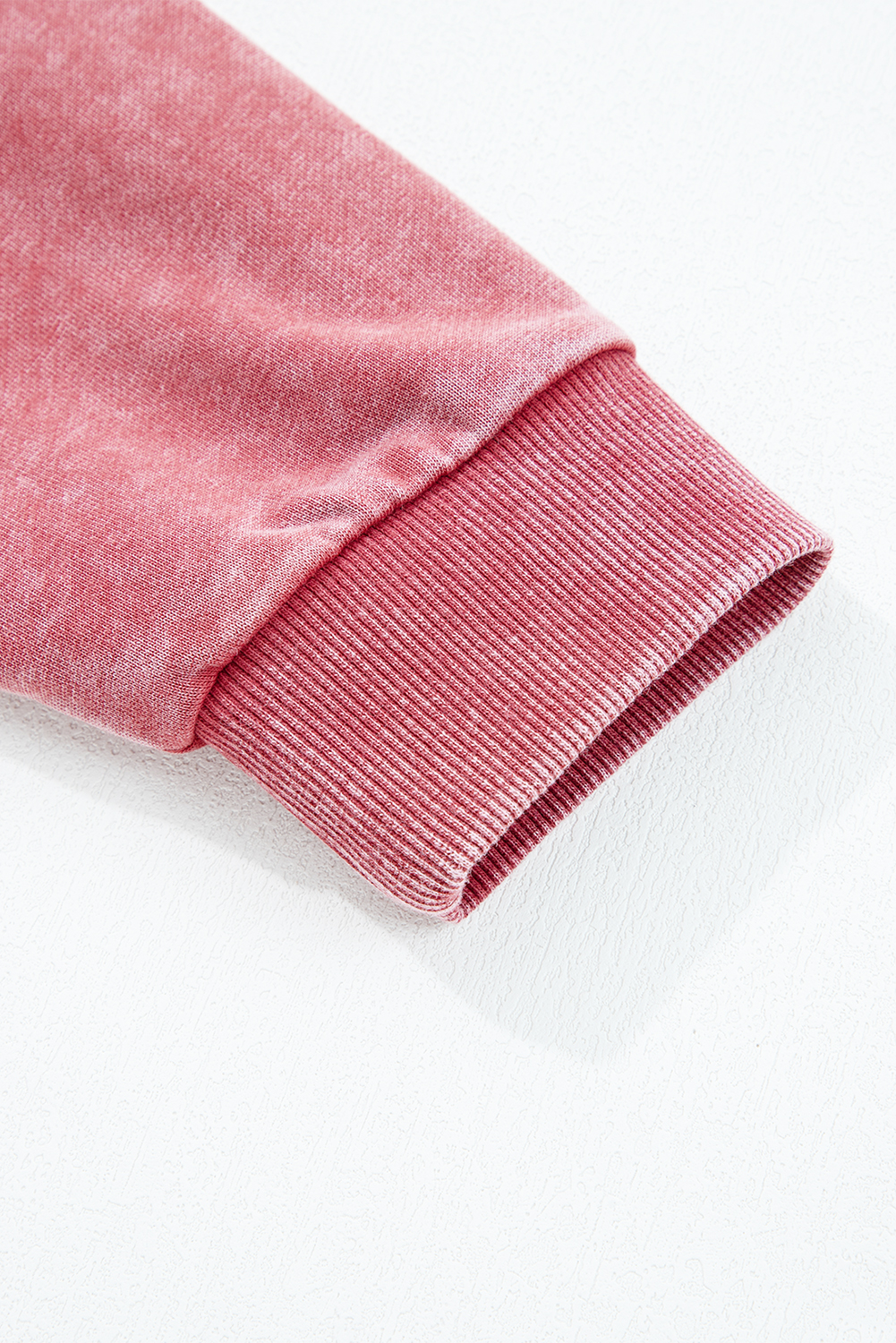 Racing Red Mineral Wash Raglan Sleeve Raw Hem Crop Sweatshirt - loveforevers