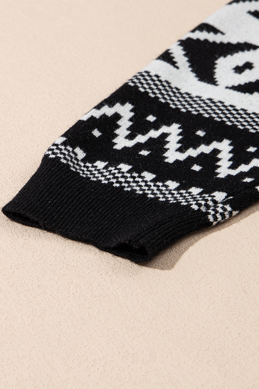 Brown Abstract Print Pullover Sweater - loveforevers