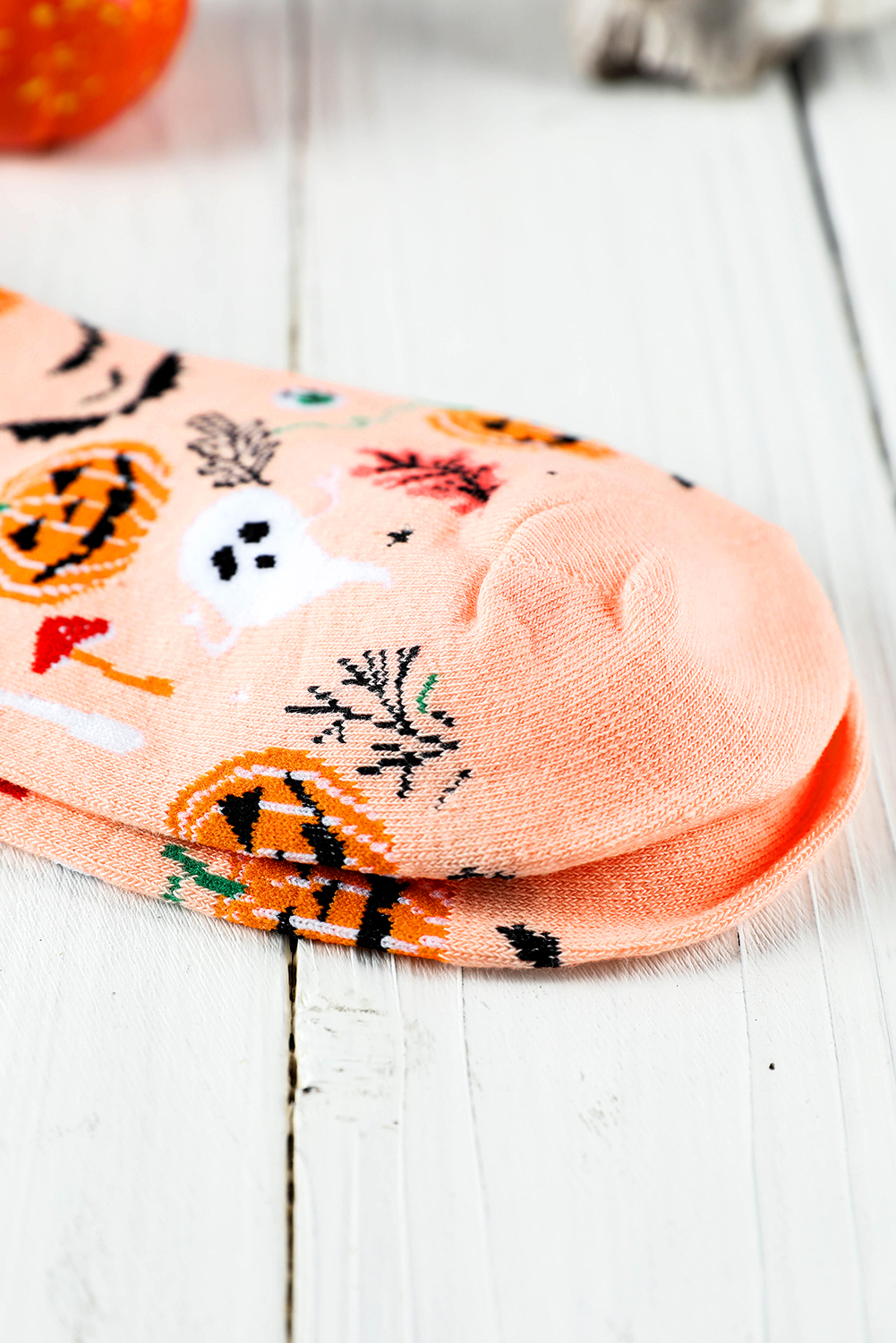Black Spooky Season Halloween Element Print Socks - loveforevers