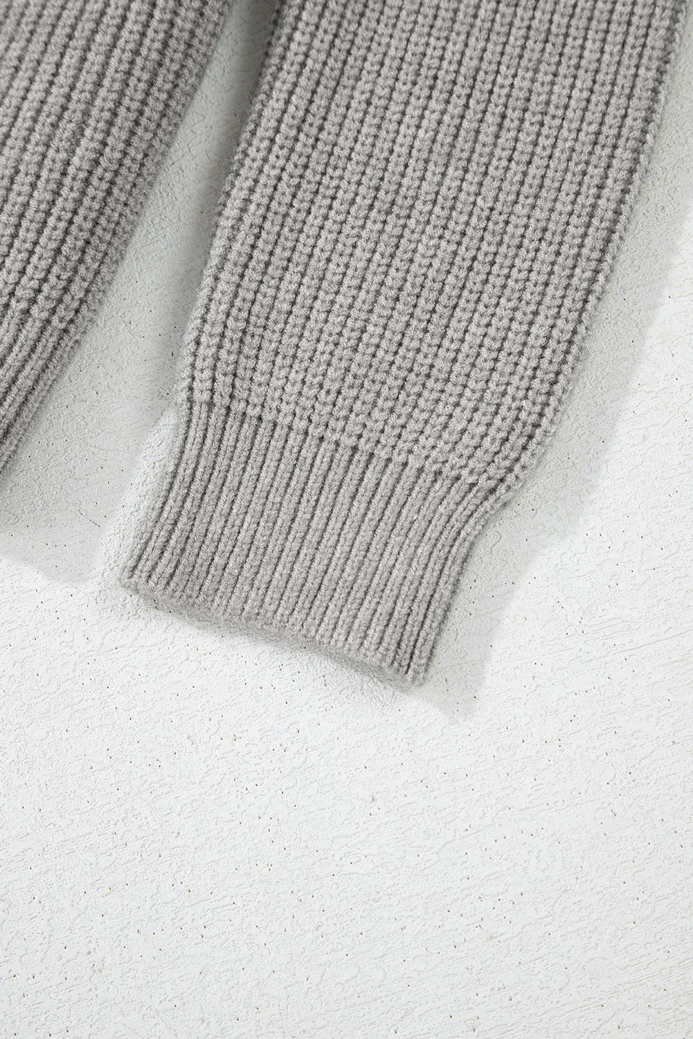 Philippine Gray Ribbed Knit Bow Front Buttoned Cardigan - loveforevers