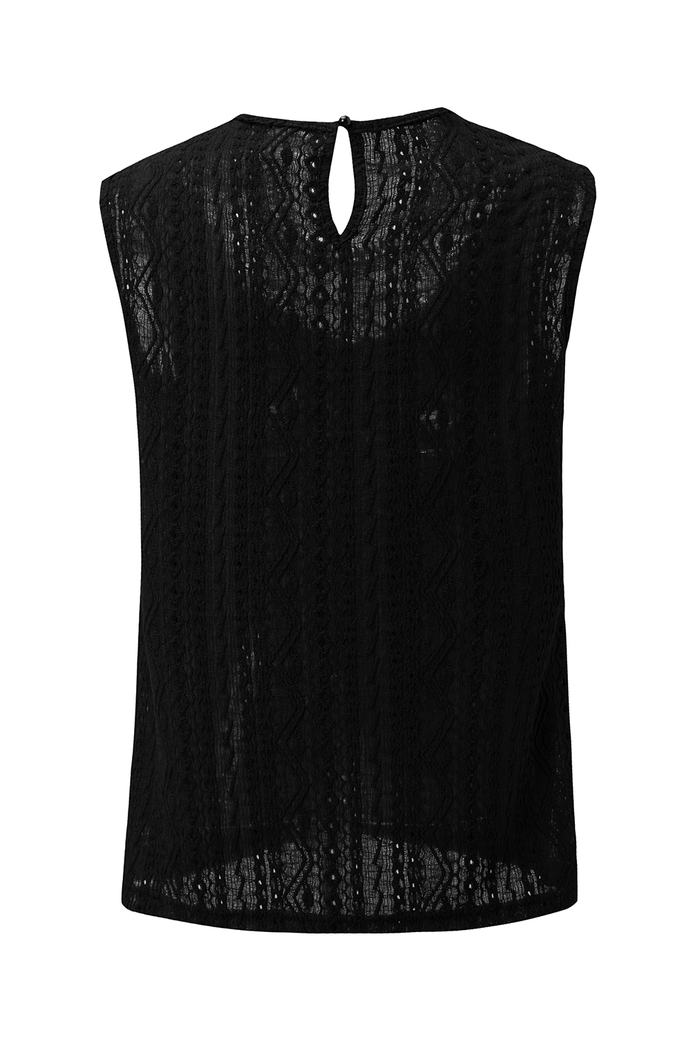 Apricot Guipure Lace Crochet Keyhole Back Tank Top - loveforevers