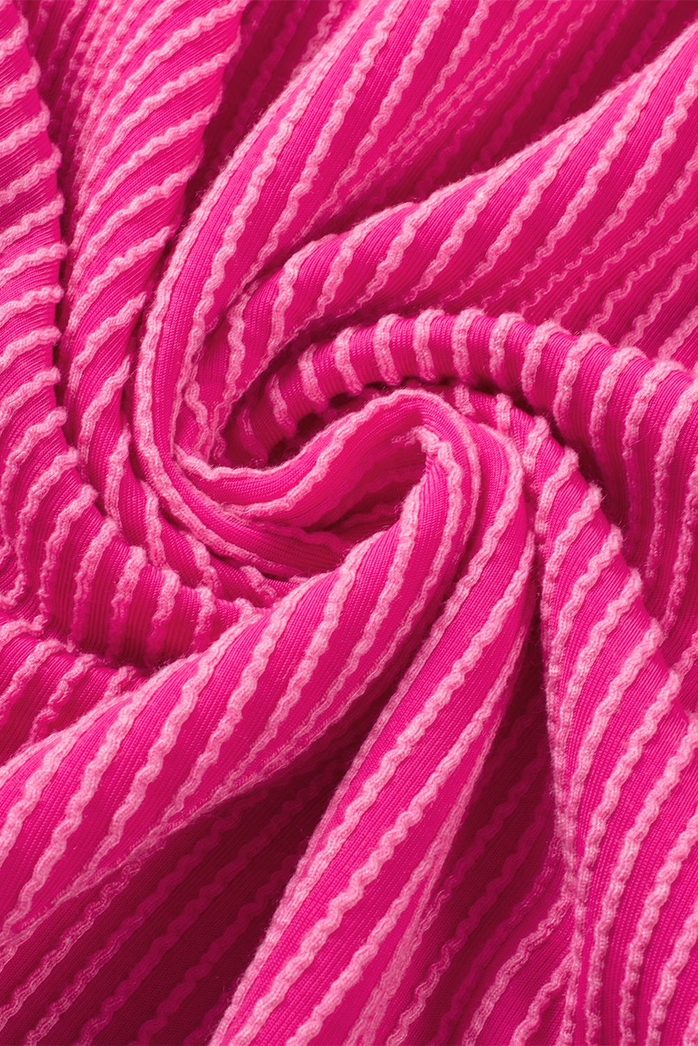 Bright Pink Striped Ribbed Knit T-shirt Shift Dress - loveforevers