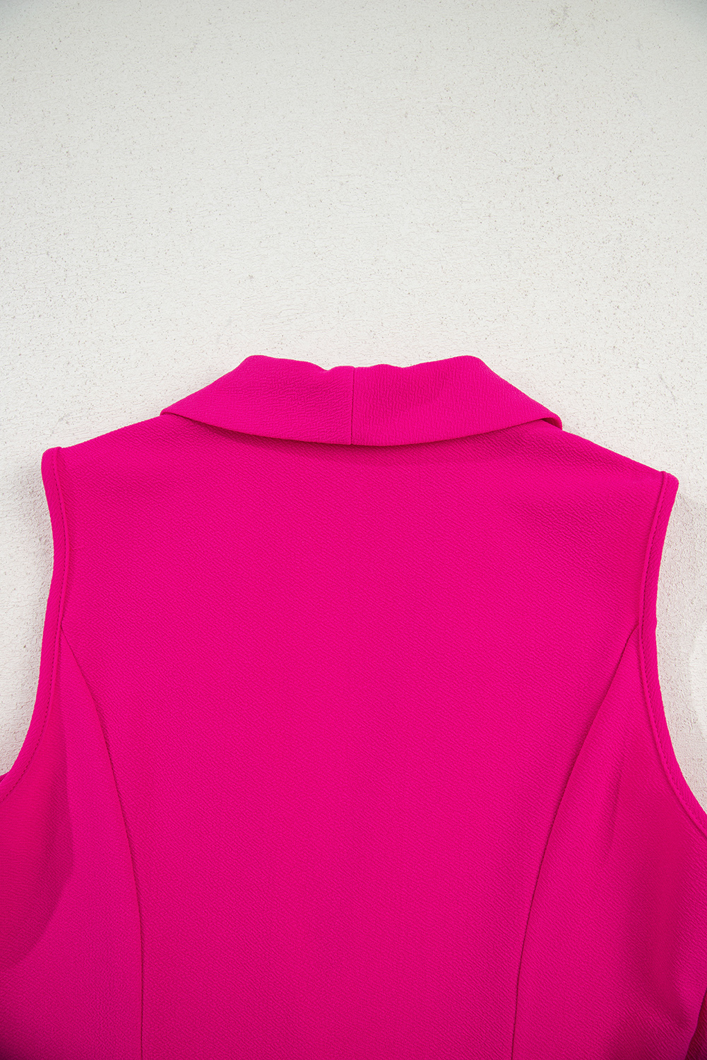 Rose Red Single Button Lapel Collar Vest Blazer - loveforevers