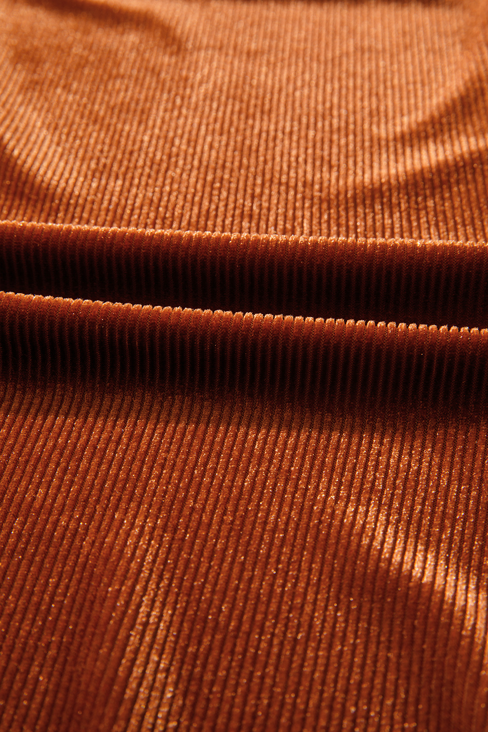 Clay Velvet Ribbed Texture Square Neck Slim Puff Sleeve Top - loveforevers