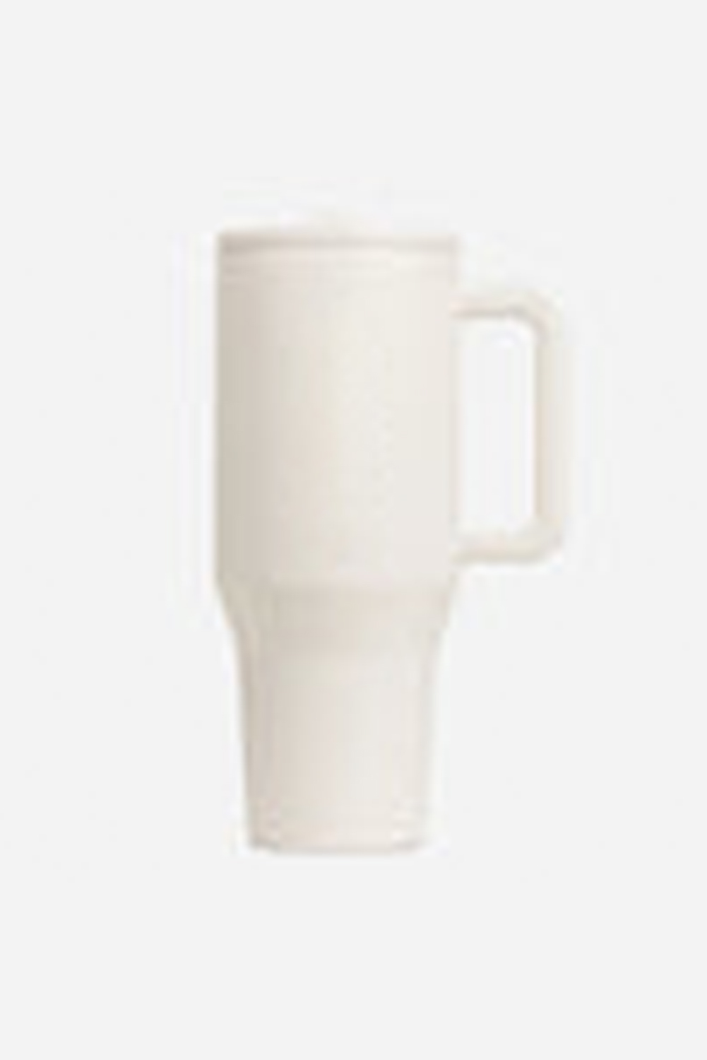White Frosted Stainless Handle Large Vacuum Cup with Straw 40oz - loveforevers