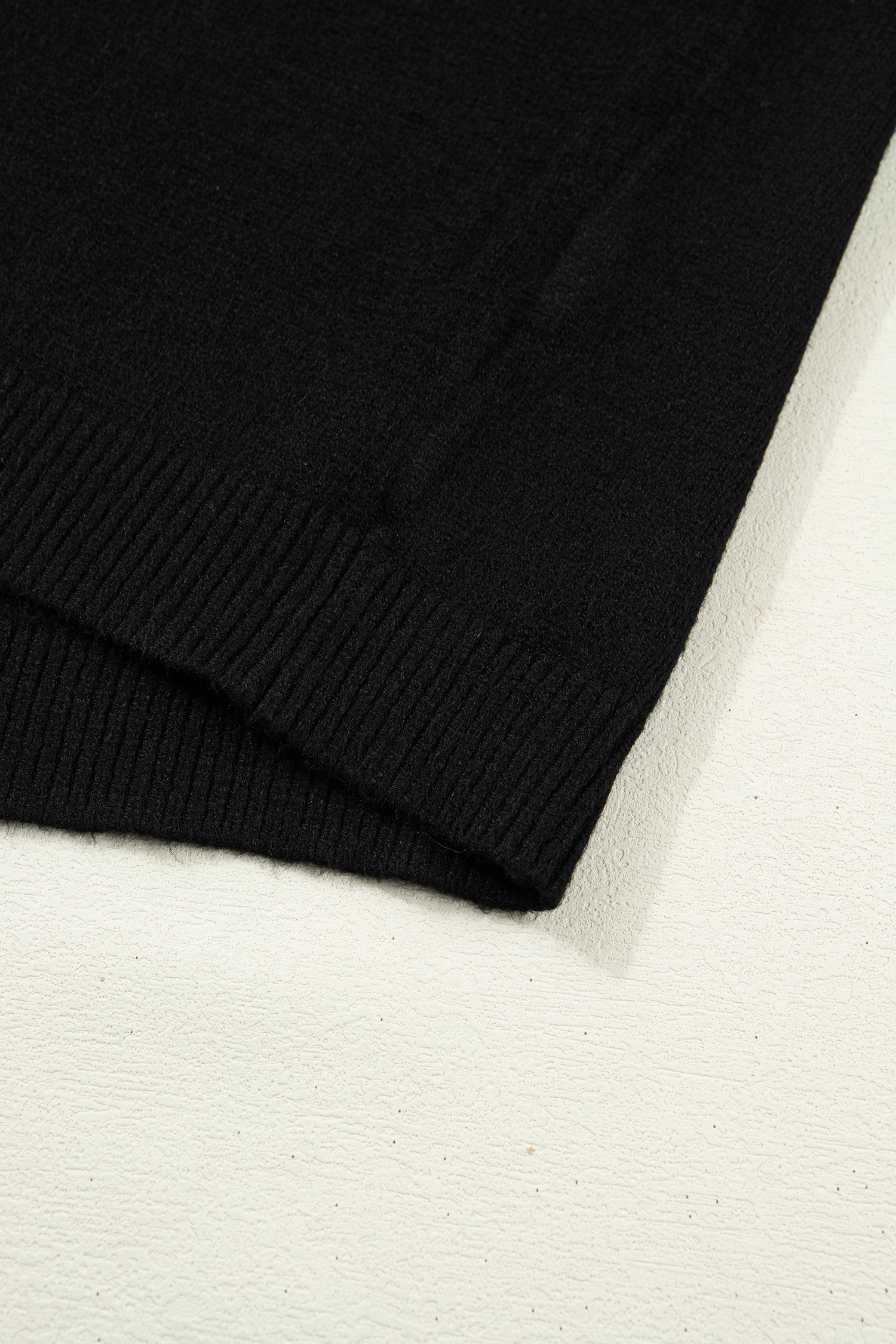 Black Heart Detail Contrast Cuffs Baggy Sweater - loveforevers