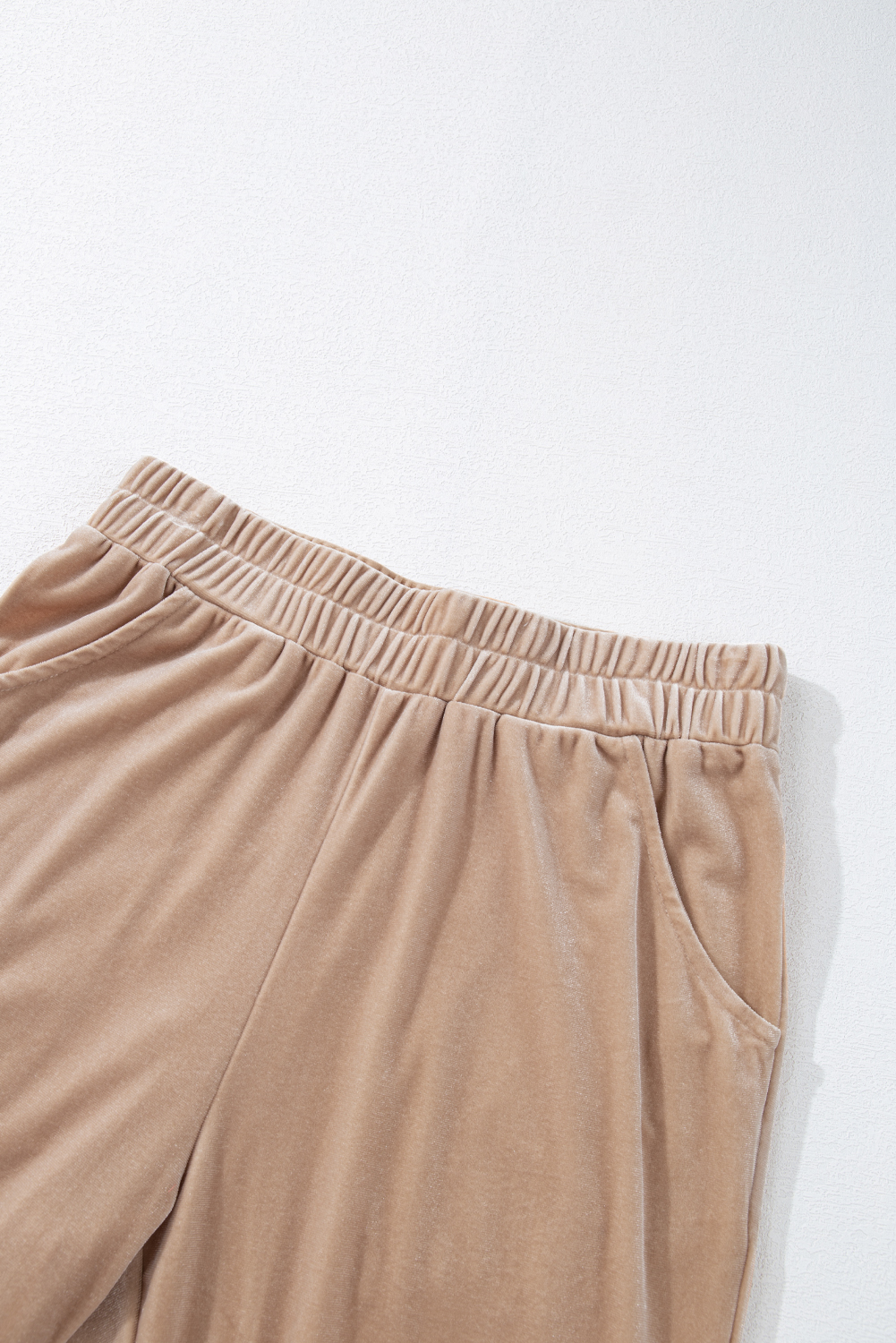 Parchment Velvet Zipped Top and Joggers Two Piece Set - loveforevers