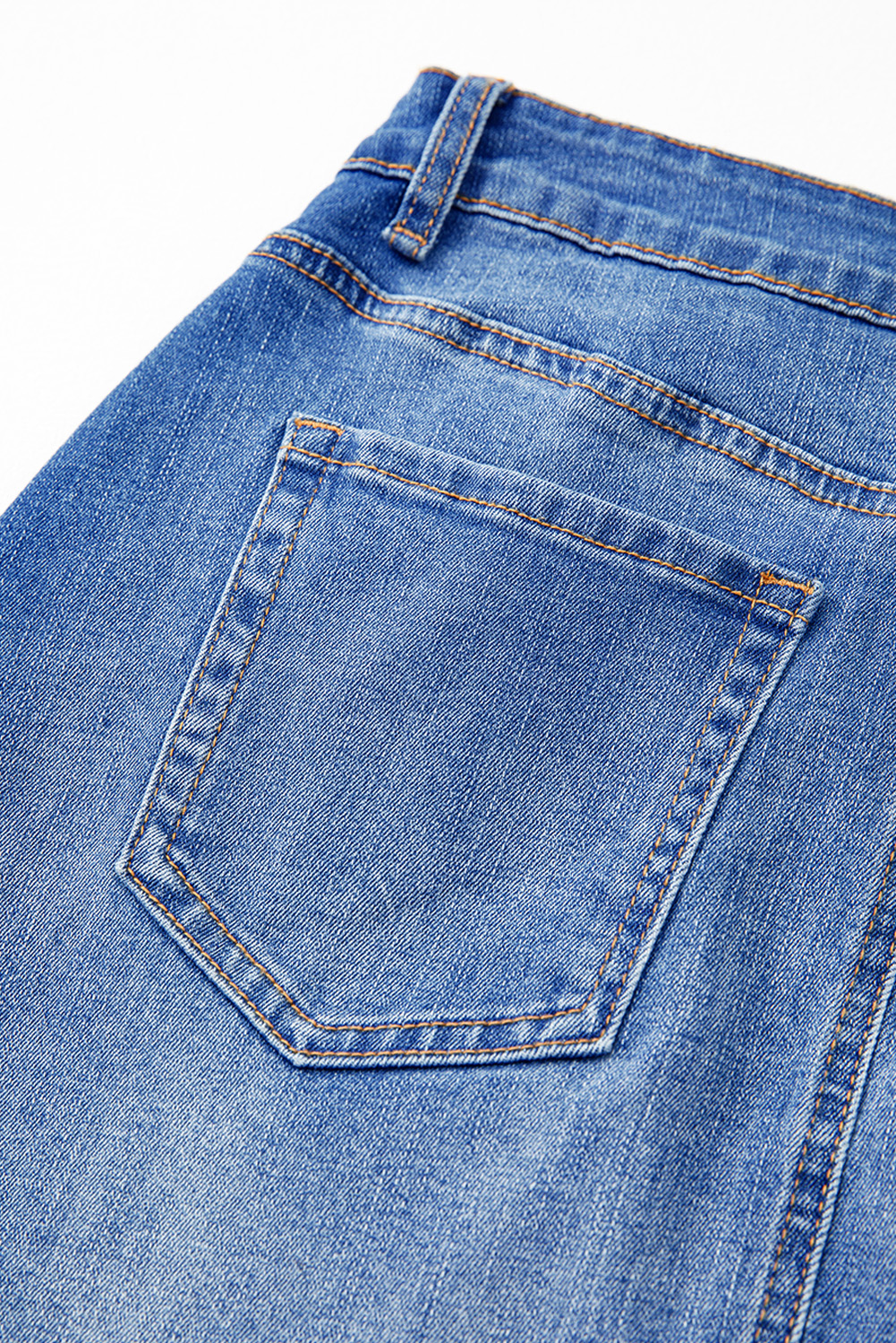 Ashleigh Blue Wrapped Crossed Waist Denim Mini Skirt - loveforevers