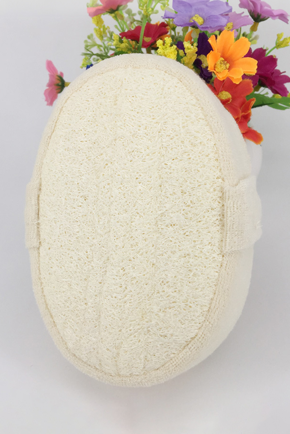 White Natural Loofah Sponge Bath Ball Shower Massage Brush - loveforevers