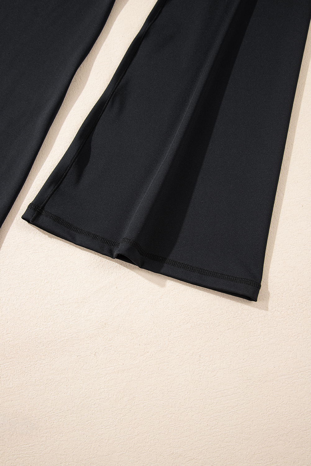 Black V Shape High Waist Flared Leggings - loveforevers