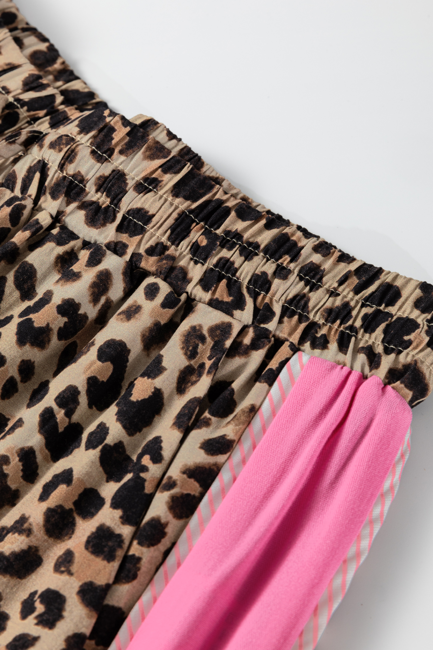 Brown Contrast Trim Leopard Top and Pant Set - loveforevers