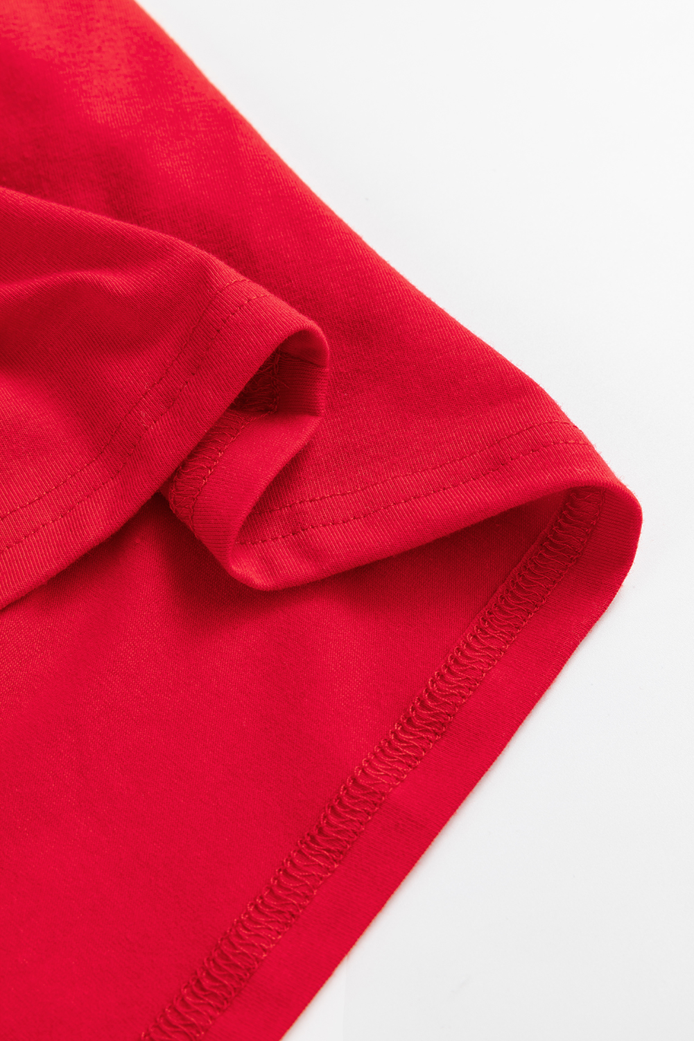 Red Christmas MERRY Graphic Cuffed Sleeve T Shirt - loveforevers