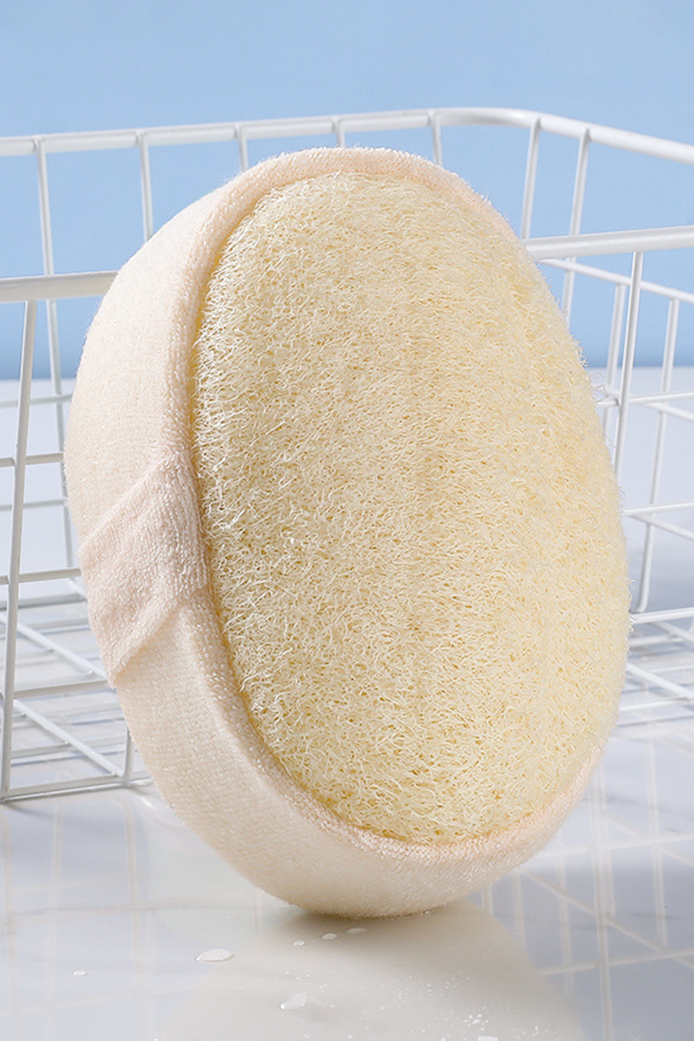 White Natural Loofah Sponge Bath Ball Shower Massage Brush - loveforevers