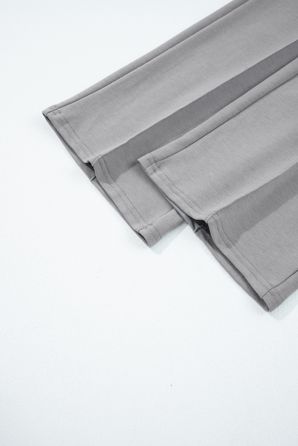 Gray Double Zipper Hooded Jacket and Sweatpants Active Set - loveforevers