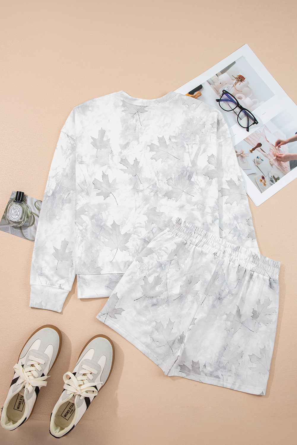 Beige Camo Print Baggy Drawstring Jogger Sweatpants - loveforevers