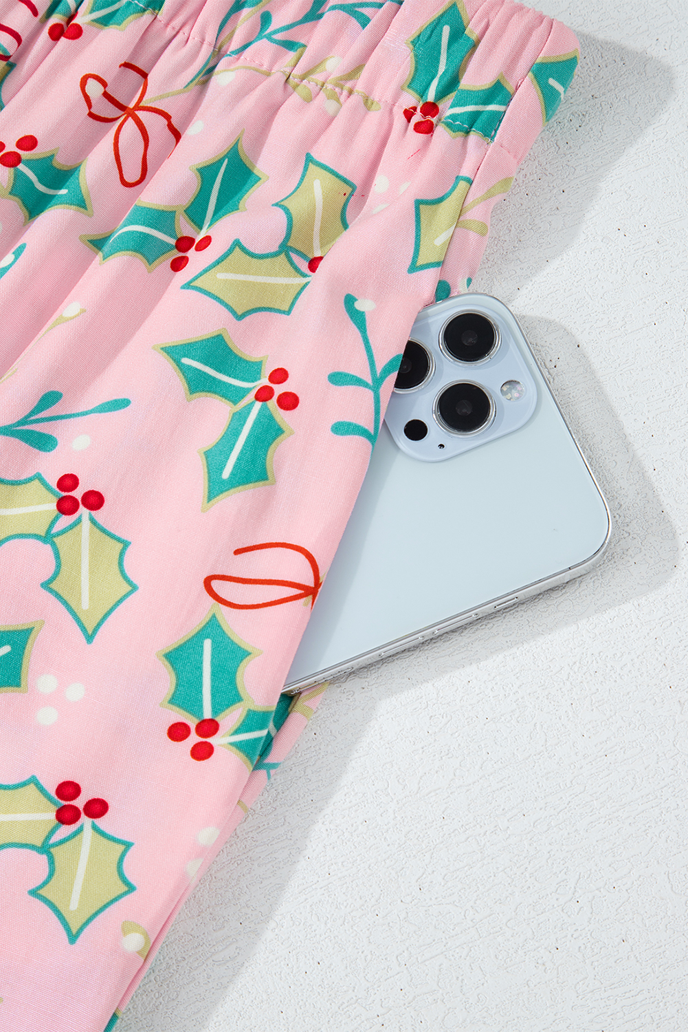 Multicolour Floral Christmas Pajamas Set - loveforevers