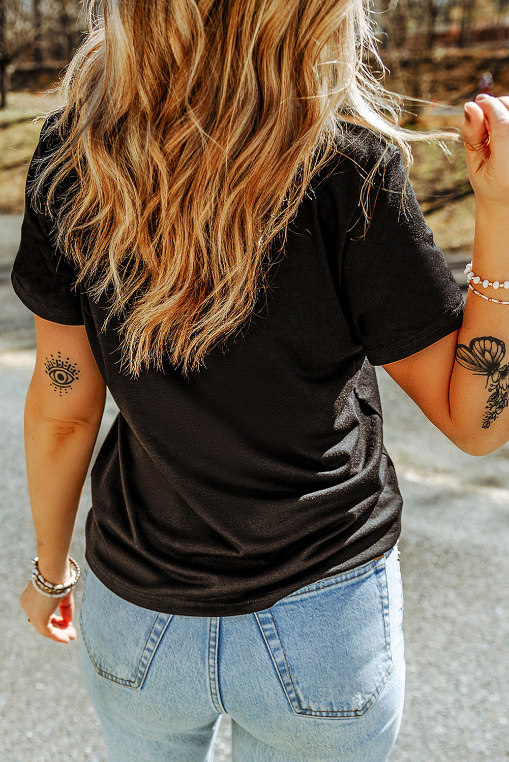Black Bow Cow Head Graphic Western Fashion T Shirt - loveforevers
