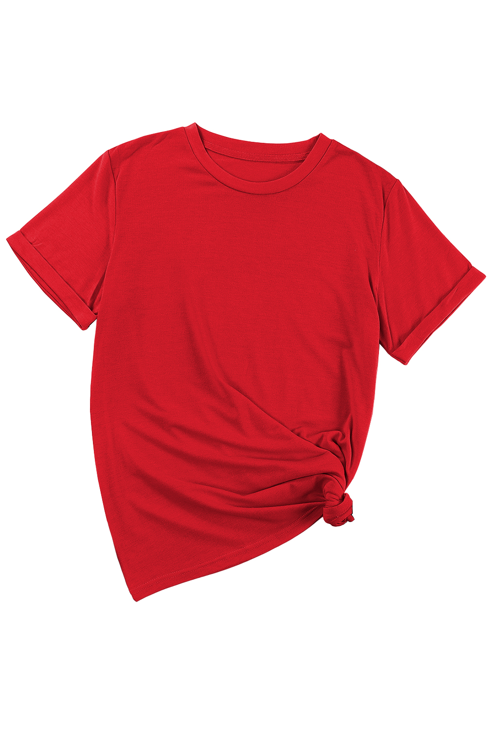 Khaki Casual Plain Crew Neck Tee - loveforevers