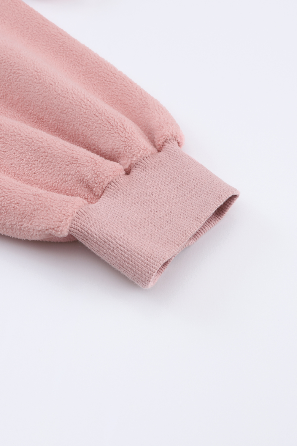 Pink Flap Pocket Drawstring Hood Zip Up Jacket - loveforevers