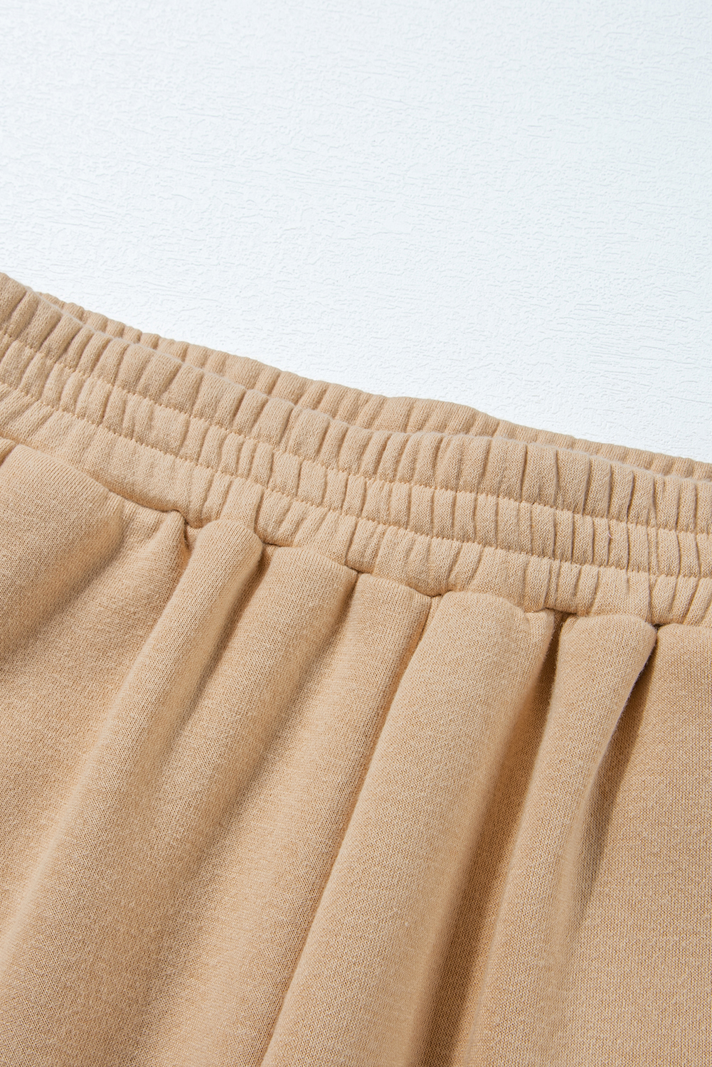 Parchment Solid Half Button Sweatshirt and High Waist Sweatpants Set - loveforevers