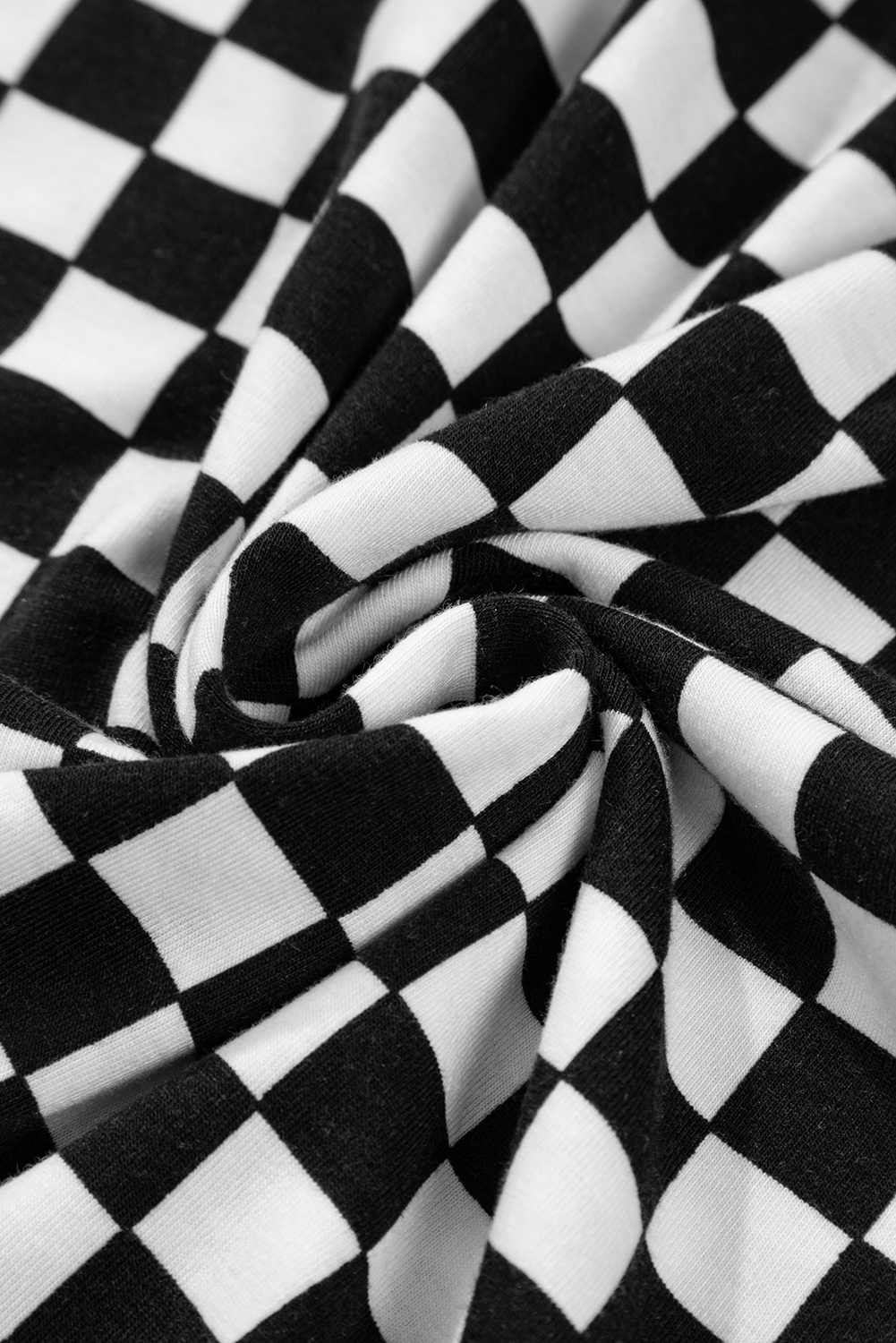 Black Checkered Print Pocketed Wide Leg Jumpsuit - loveforevers