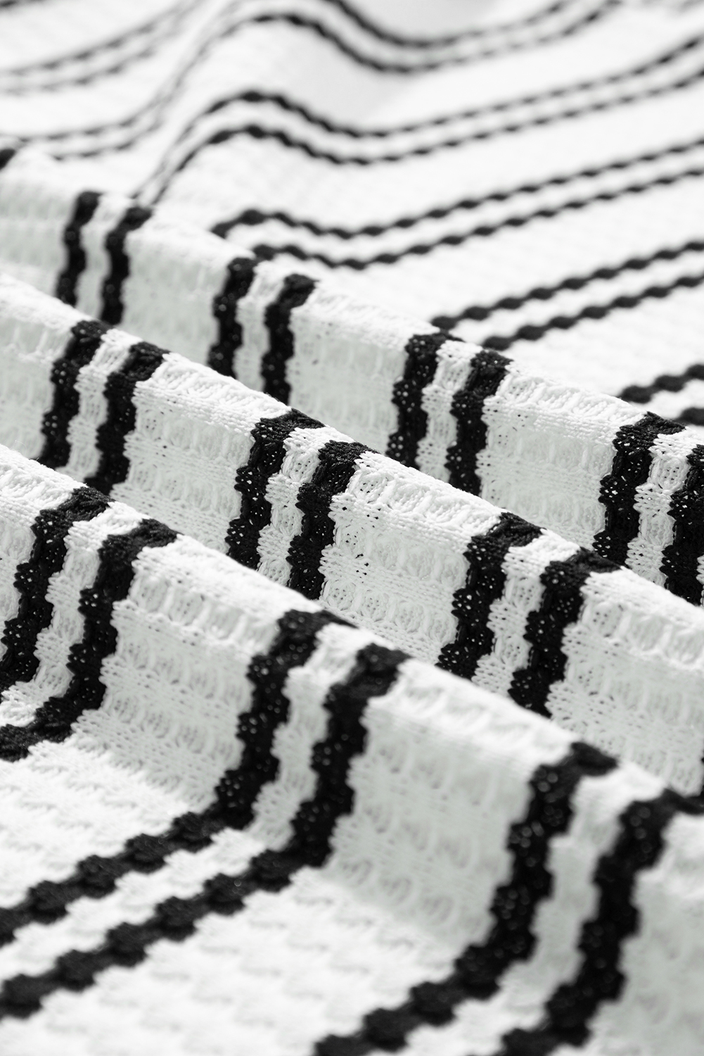 Black Stripe Print Open Front Duster Cardigan - loveforevers